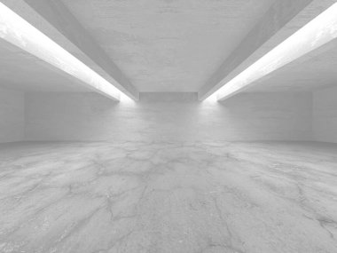 Soyut Beyaz Mimari Tasarım Konsepti. 3d Görüntüleme