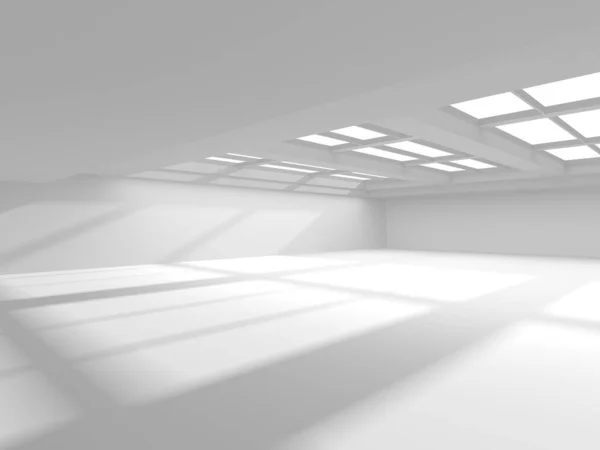 Fundo Moderno Branco Conceito Construção Abstrato Render — Fotografia de Stock