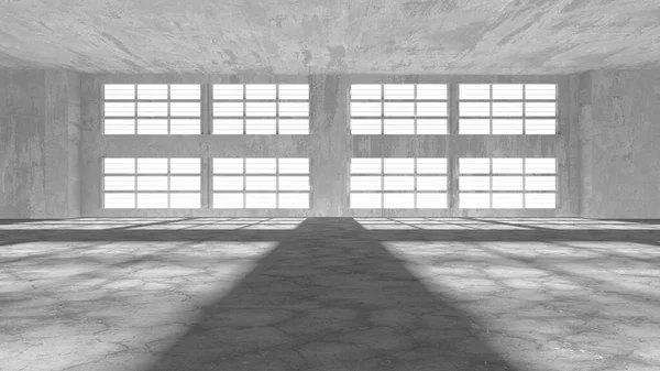 Dark Concrete Wall Architecture Empty Room Render Illustration — Stock Photo, Image