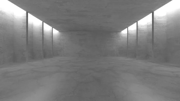 Αφηρημένη Αρχιτεκτονική Εσωτερικό Φόντο Κενό Τσιμεντένιο Δωμάτιο Απόδοση — Φωτογραφία Αρχείου