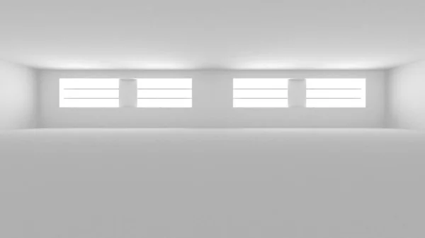 Verlichte Gang Interieur Ontwerp Lege Kamer Interieur Achtergrond Weergave — Stockfoto