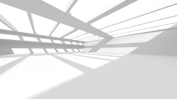 Abstract White Architecture Design Concept Inglês Ilustração Renderização — Fotografia de Stock