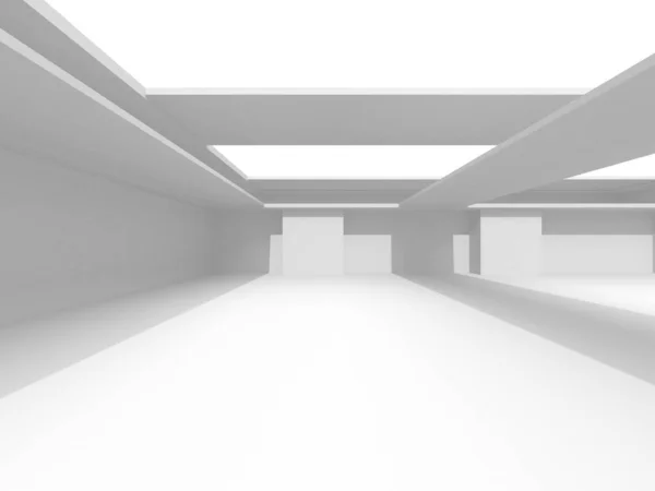 Abstract White Architecture Design Concept Inglês Ilustração Renderização — Fotografia de Stock