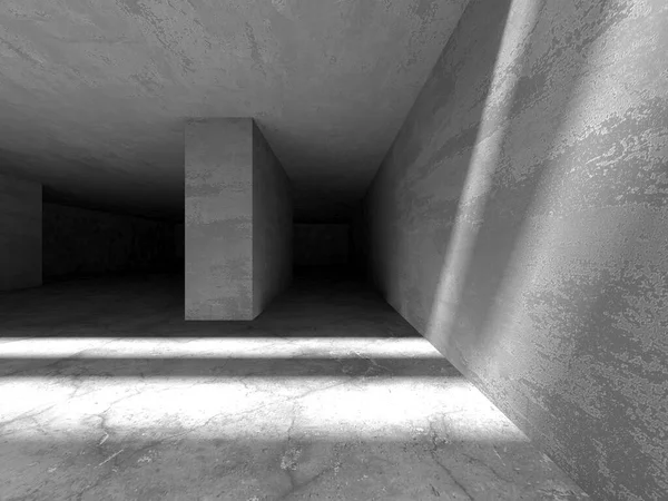 Soyut mimari arka plan. İçi boş beton döşeme. 3d hazırlayıcı
