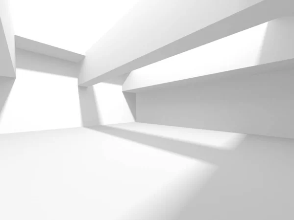照明走廊室内设计 空房间内部背景 3D渲染 — 图库照片