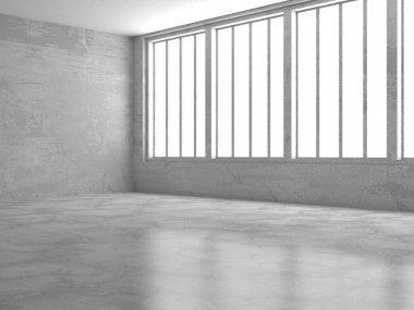 Beyaz Modern Arkaplan. Soyut Bina Konsepti. 3d Hazırlama