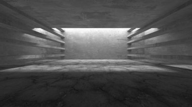 Soyut mimari arka plan. İçi boş beton döşeme. 3d hazırlayıcı