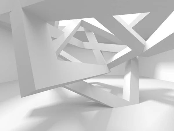 White Moderner Hintergrund Abstraktes Baukonzept Render — Stockfoto
