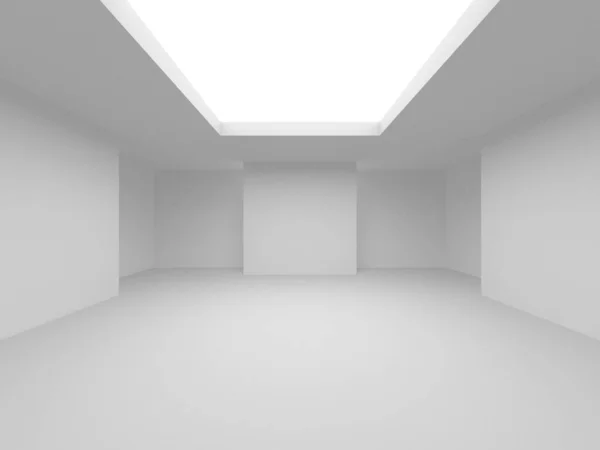 Illuminated Corridor Interior Design Empty Room Interior Background Render — Stock Photo, Image