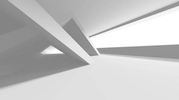 Fundo Moderno Branco Conceito Construção Abstrato Render — Fotografia de Stock