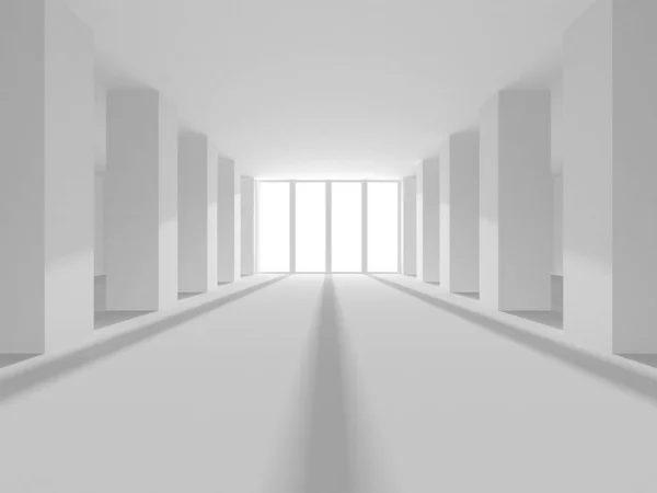 Abstract White Architecture Design Concept Inglês Ilustração Renderização — Fotografia de Stock