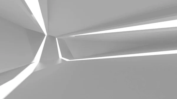 Abstract White Architecture Design Concept Inglês Ilustração Renderização — Fotografia de Stock