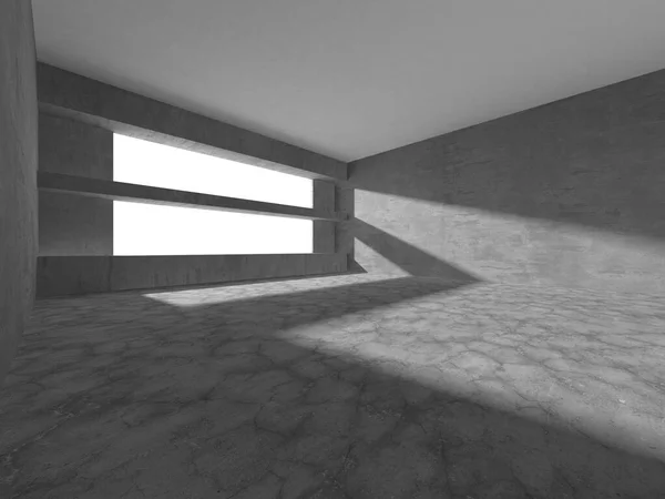 Dark Concrete Wall Architecture Empty Room Render Illustration — Stock Photo, Image