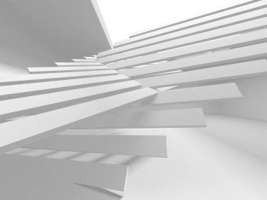 Aydınlatılmış koridor iç tasarımı. Boş Oda İç mimarisi. 3 Boyutlu Hazırlama