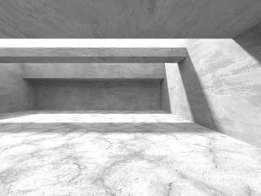 Soyut mimari arka plan. İçi boş beton döşeme. 3d hazırlayıcı