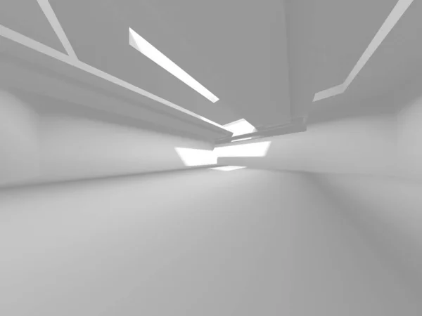 Fundo Moderno Branco Conceito Construção Abstrato Render — Fotografia de Stock