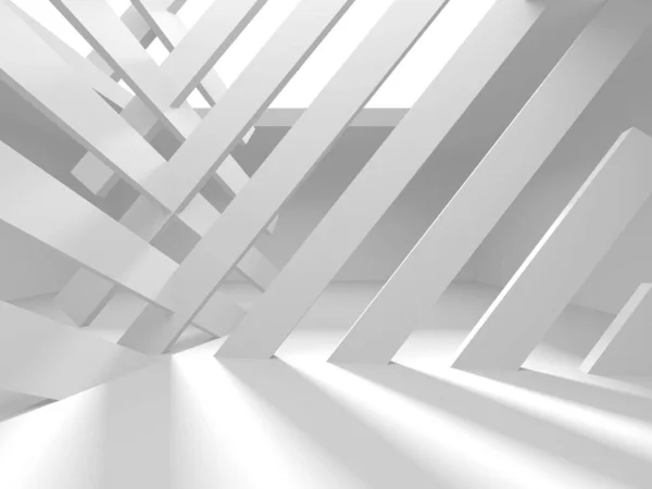 Fundo Moderno Branco Conceito Construção Abstrato Render — Fotografia de Stock