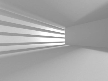 Beyaz Modern Arkaplan. Soyut Bina Konsepti. 3d Hazırlama