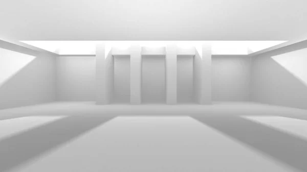 White Modern Background Abstract Building Concept Render — Stock Photo, Image