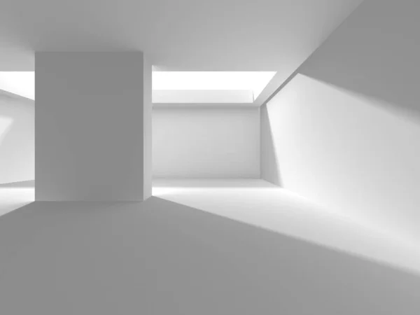 Fundo Moderno Branco Conceito Construção Abstrato Render — Fotografia de Stock