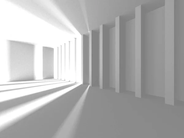Koridor Iluminasi Desain Interior Ruang Kosong Latar Belakang Interior Render — Stok Foto