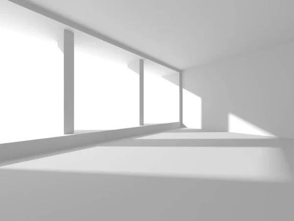 Abstract White Architecture Design Concept Inglês Ilustração Renderização — Fotografia de Stock