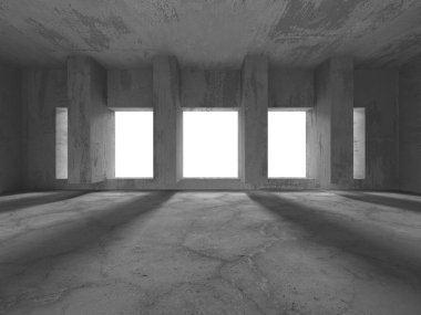 Soyut mimari arka plan. İçi boş beton döşeme. 3d hazırlayıcı
