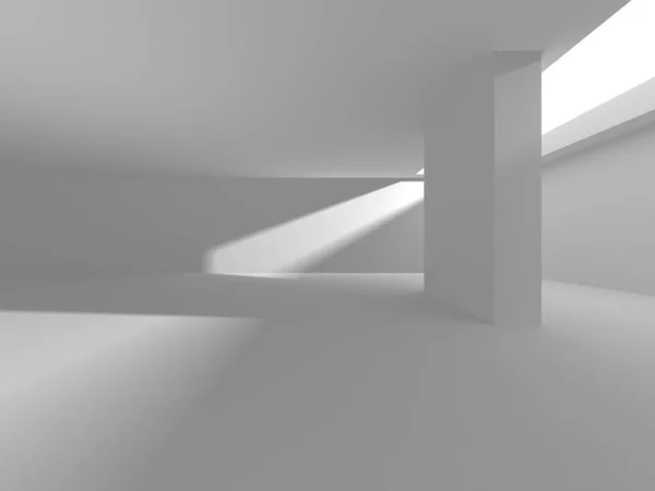 Fundo Moderno Branco Conceito Construção Abstrato Render — Fotografia de Stock