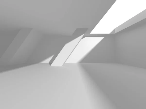 Fundo Moderno Branco Conceito Construção Abstrato Render — Fotografia de Stock