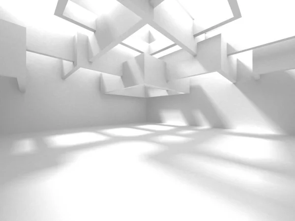 Contexte Moderne Blanc Concept Construction Abstrait Render — Photo