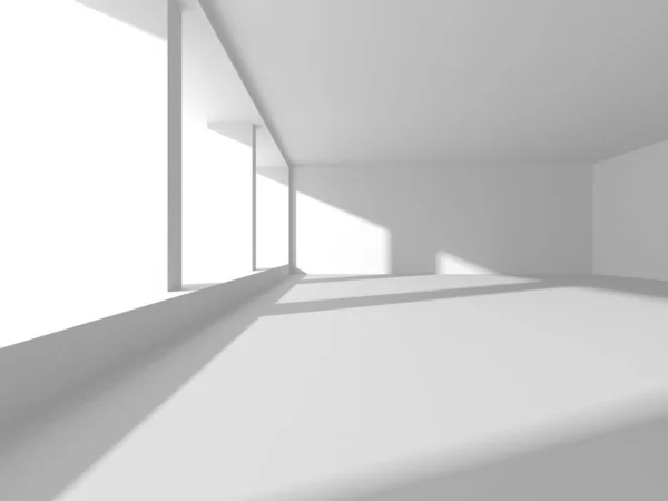 Fundo Moderno Branco Conceito Construção Abstrato Render — Fotografia de Stock