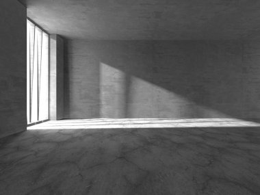 Soyut mimari arka plan. İçi boş beton döşeme. 3d hazırlayıcı