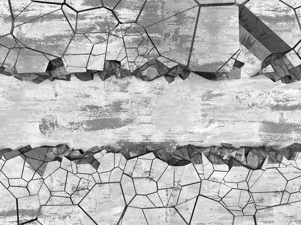 Σπασμένη Τρύπα Τσιμεντένιο Τοίχο Φόντο Grunge Καθιστούν Απεικόνιση — Φωτογραφία Αρχείου