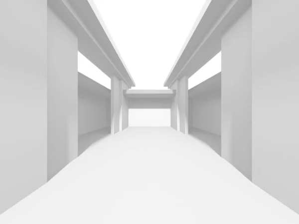 Abstract White Architecture Design Concept Inglês Ilustração Renderização — Fotografia de Stock