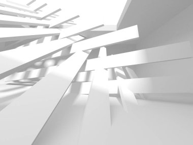 Aydınlatılmış koridor iç tasarımı. Boş Oda İç mimarisi. 3 Boyutlu Hazırlama