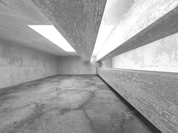 Streszczenie Architektury Wnętrza Tła Pusty Betonowy Pokój Renderowanie — Zdjęcie stockowe