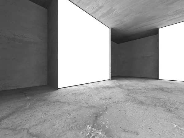 Abstract Architecture Background Empty Rough Concrete Interior Render — Stock Photo, Image