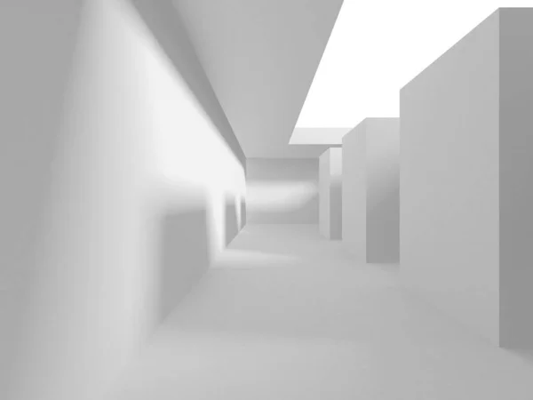 Абстрактная Концепция Дизайна Белой Архитектуры Рендер — стоковое фото
