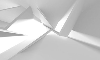 Aydınlatılmış koridor iç tasarımı. Boş Oda İç mimarisi. 3 Boyutlu Hazırlama