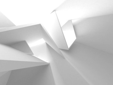 Aydınlatılmış koridor iç tasarımı. Boş Oda İç mimarisi. 3 Boyutlu Hazırlama