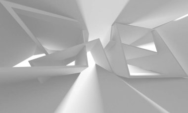 Aydınlatılmış koridor iç tasarımı. Boş Oda İç mimarisi. 3 Boyutlu Hazırlama