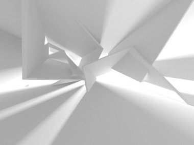 Aydınlatılmış koridor iç tasarımı. Boş Oda İç mimarisi. 3 Boyutlu Hazırlama