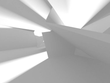 Aydınlatılmış koridor iç tasarımı. Boş Oda İç mimarisi. 3 Boyutlu Hazırlama