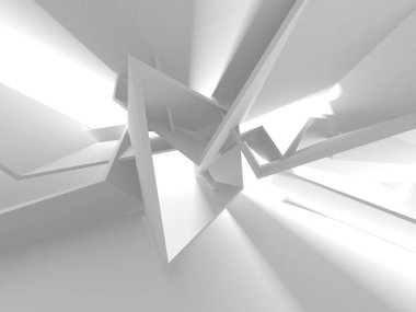 Aydınlatılmış koridor iç tasarımı. Boş Oda İç mimarisi. 3 Boyutlu Hazırlama