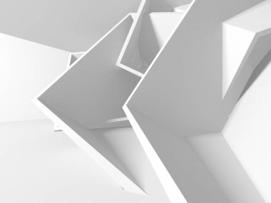 Aydınlatılmış koridor iç tasarımı. Boş Oda İç mimarisi. 3 Boyutlu Hazırlama