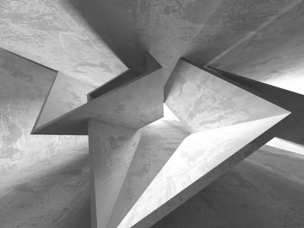 Soyut mimari iç plan. Boş beton oda. 3d hazırlayıcı