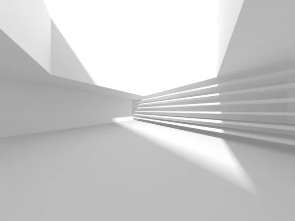 Fundo Moderno Branco Conceito Construção Abstrato Render — Fotografia de Stock