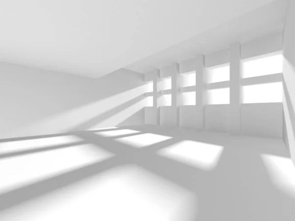 Abstract White Architecture Design Concept Inglês Ilustração Renderização — Fotografia de Stock