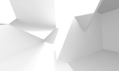 Aydınlatılmış koridor iç tasarımı. Boş Oda İç mimarisi. 3 Boyutlu Hazırlama