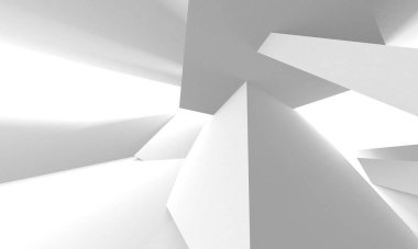 Aydınlatılmış koridor iç tasarımı. Boş Oda İç mimarisi. 3 Boyutlu Hazırlama